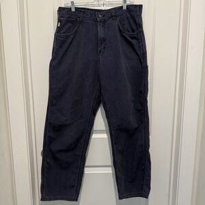 Carhartt Loose Fit Carpenter Pants Navy Blue B159 NVY, Size 35x30